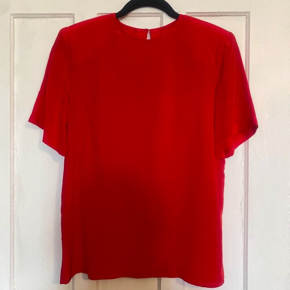 Vibrant Red Blouse